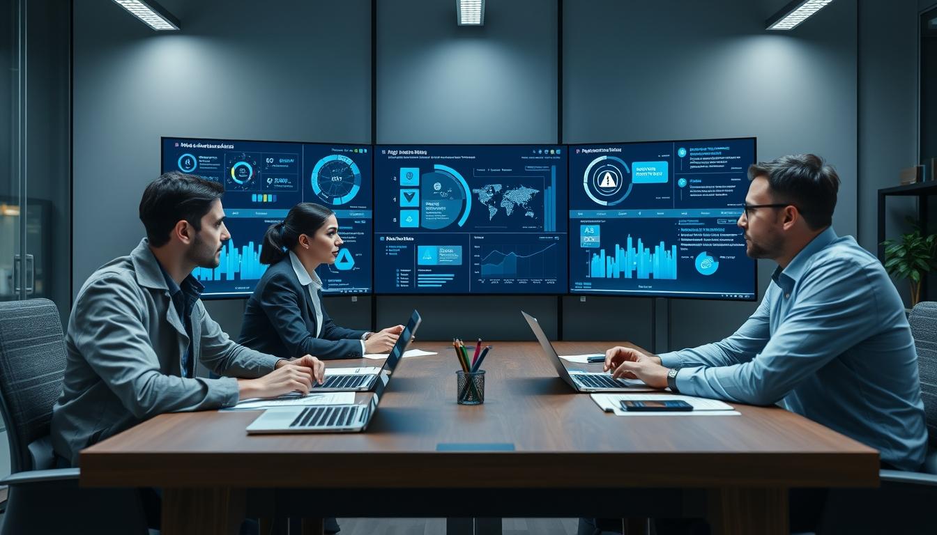 Business software development team collaboration